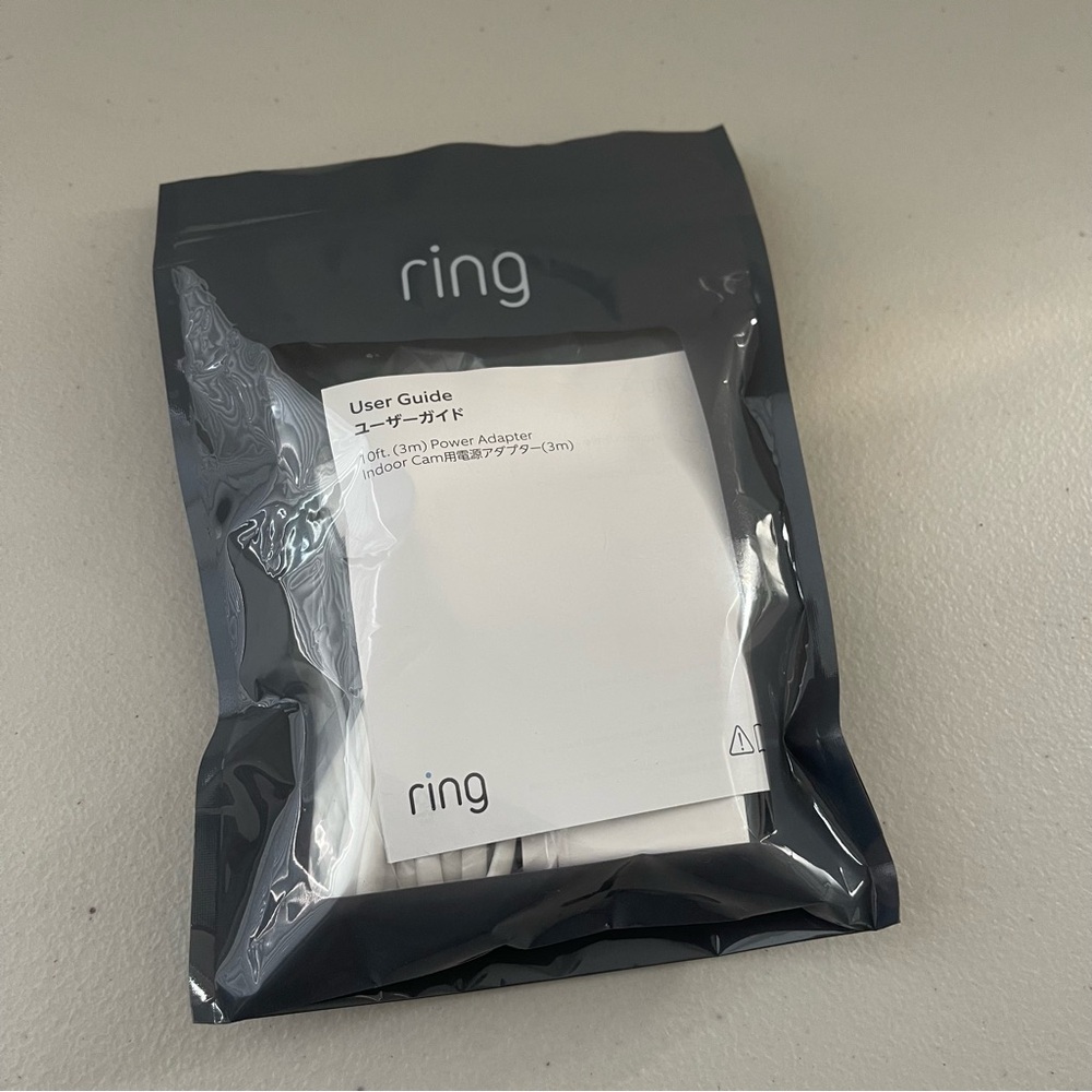 💥2/$20💥🆕 RING 10ft Power Adapter for Ring Indoor Camera (1st Gen) White NWT